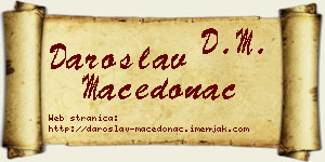 Daroslav Macedonac vizit kartica